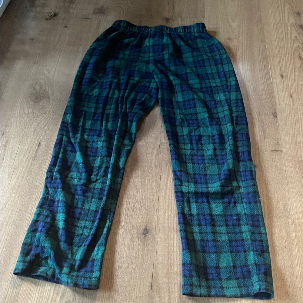 GAP Kids Plaid Sleep Pants in Blue and Green